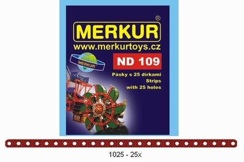 MERKUR ND 109, Дополнительные детали к металлическому конструктору, 25 деталей.