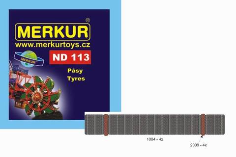 MERKUR ND 113, Дополнительные детали к металлическому конструктору, 2 детали.