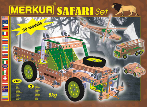 MERKUR  SAFARI Set, Тематический конструктор техники для саффари, 765 деталей.